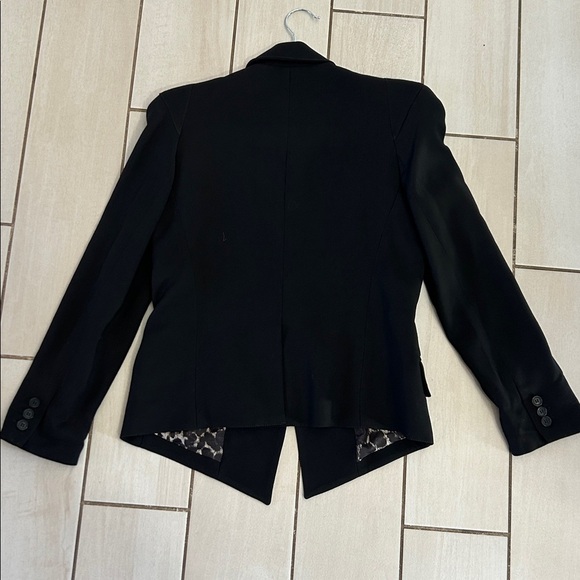 Smythe Pagoda Black Puff Sleeve Two Button Blazer - Picture 8 of 8